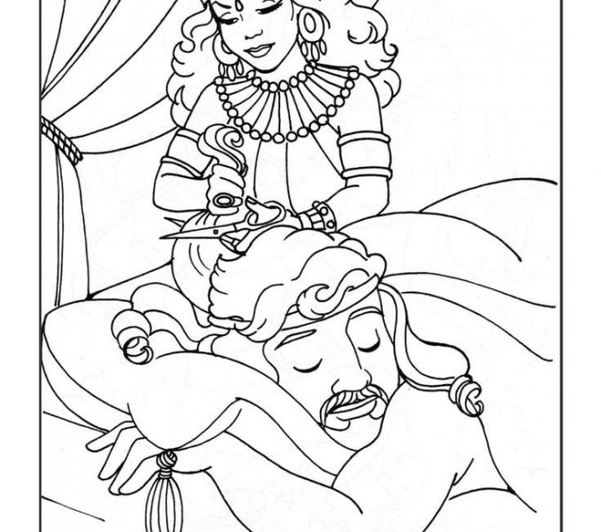 678x600 Samson Coloring Page Online Coloring Pages