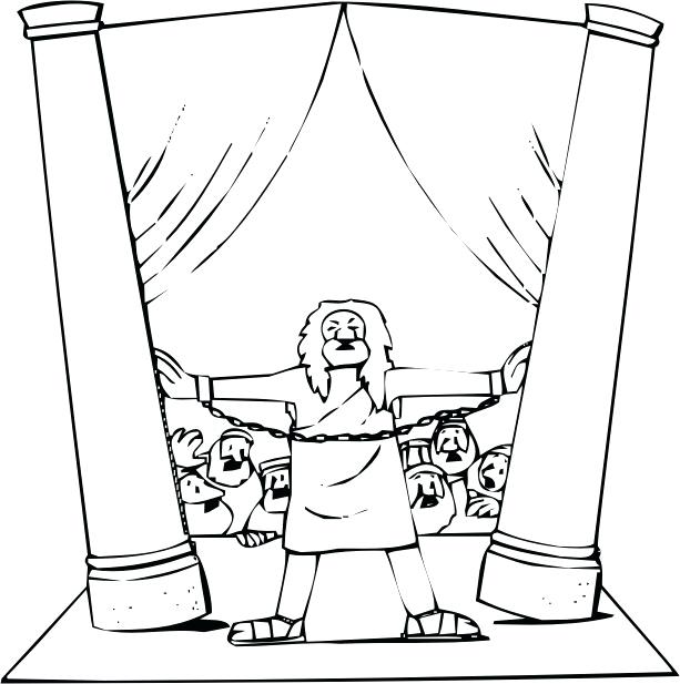 613x617 Samson Coloring Page