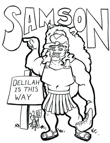 368x479 Samson And Delilah Coloring Page Free Coloring Page Coloring Page