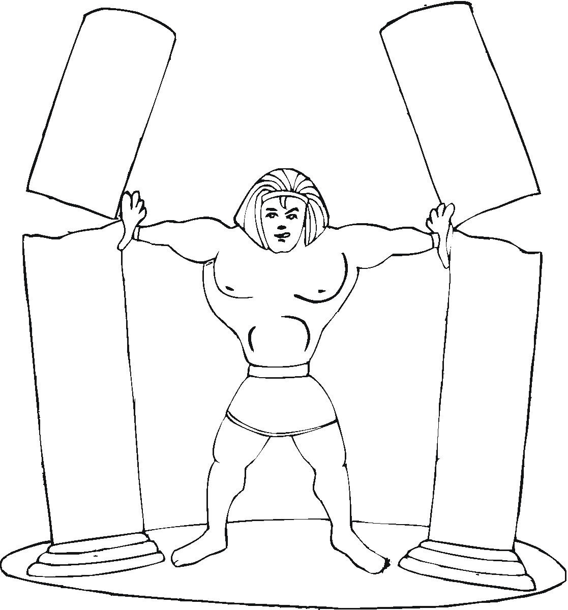 1117x1200 Samson Coloring Page