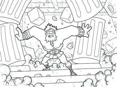 400x300 Samson Delilah Bible Coloring Pages