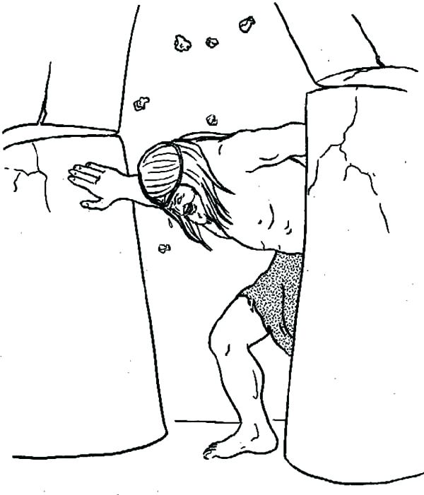 600x701 Samson And Delilah Coloring Page And Coloring Pages Pushing