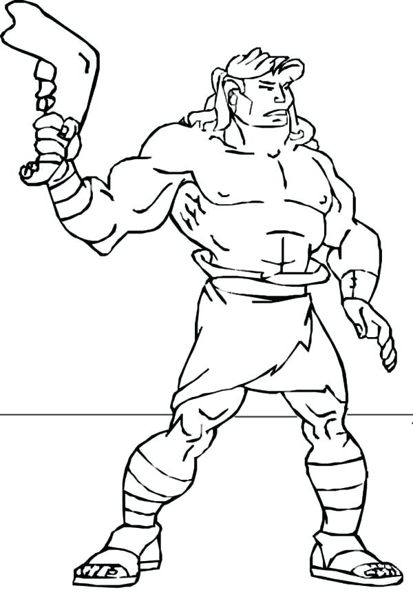 Samson Coloring Page at GetDrawings | Free download