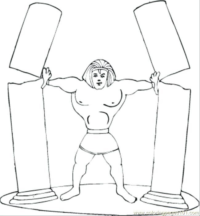 650x700 Samson Coloring Page Strong Coloring Page Samson Coloring Pages