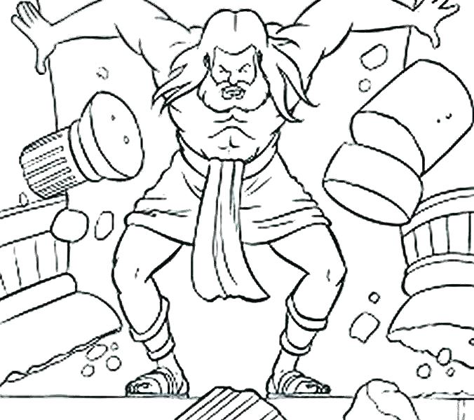 676x600 Samson Coloring Page