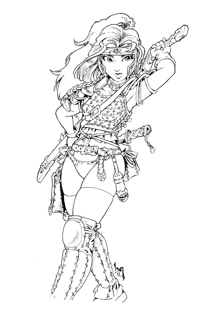 743x1074 Girl Warrior Coloring Pages Best Ideas For Printable