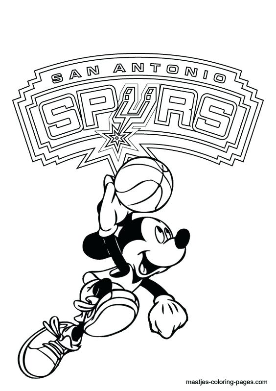 564x798 San Antonio Spurs Coloring Sheets More Pages