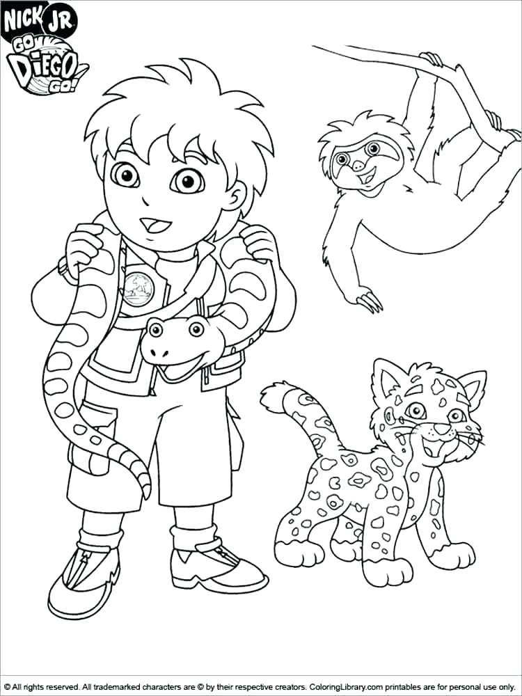 750x1000 Go Diego Go Coloring Pages Coloring Pages Pics Good Go Go Coloring