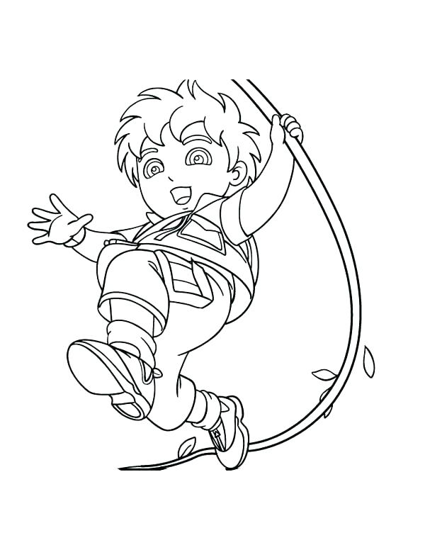 600x776 Go Diego Go Coloring Pages Go Coloring Pages Saves Animals In Page