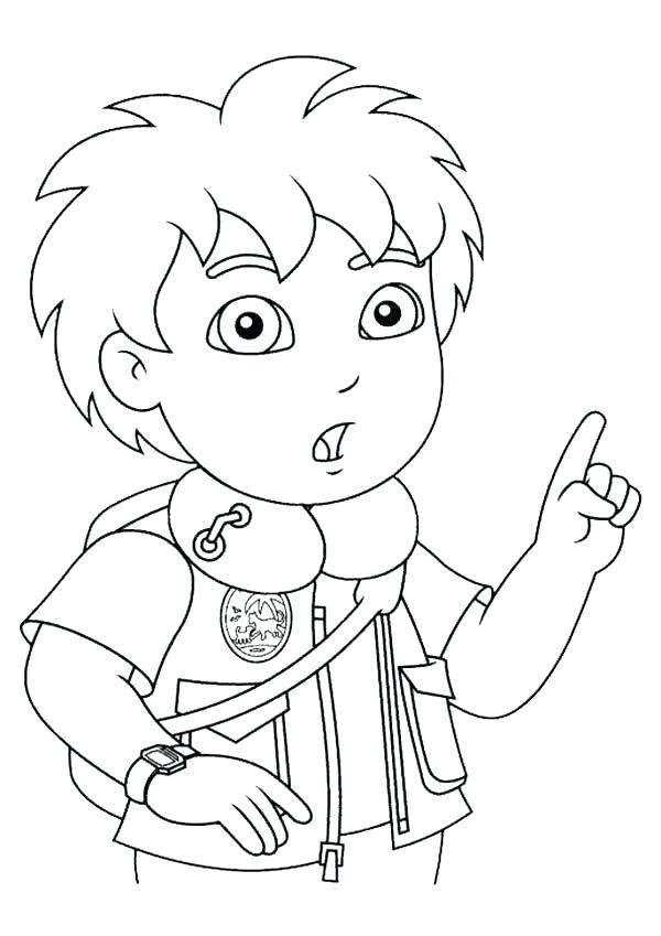 600x849 Diego Coloring Page Baby Jaguar Love In Go Go Coloring Page Dora