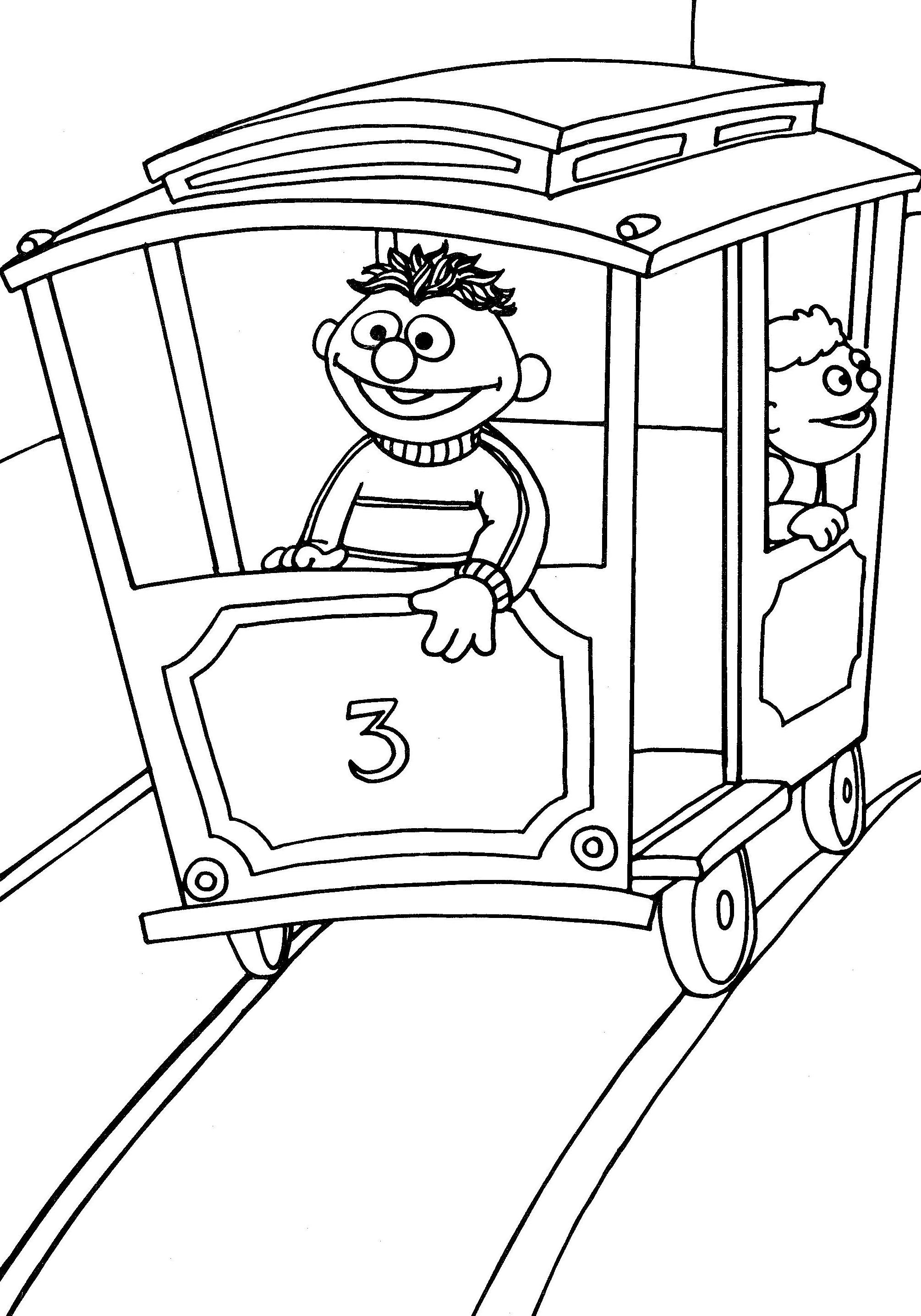 2010x2873 Cable Car Coloring Pages
