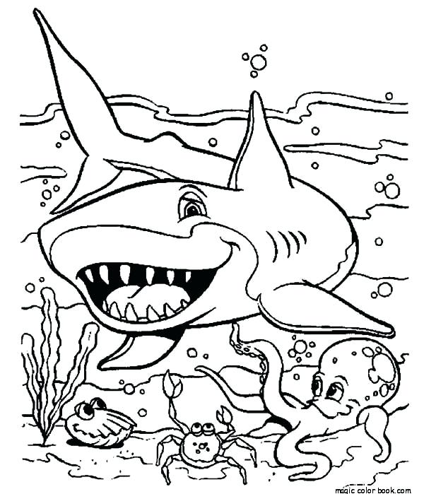 600x699 Shark Printable Coloring Pages Coloring Pages Sharks Printable