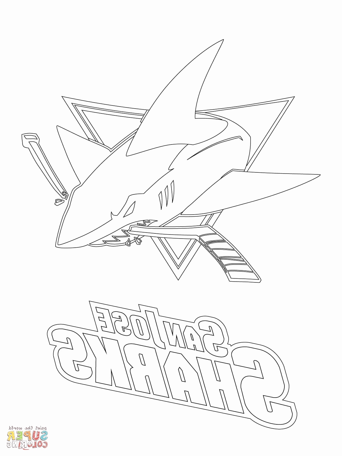 1200x1600 Hockey Coloring Pages New Sharks Hockey Coloring Page San Jose