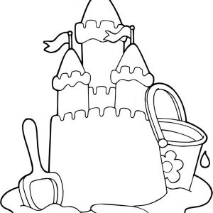 300x300 Sand Castle Coloring Page Free Printable Pages Arresting Mosm