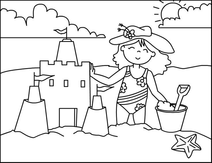736x568 Sand Castle Coloring Pages Fresh Charming Sandcastle Coloring Page