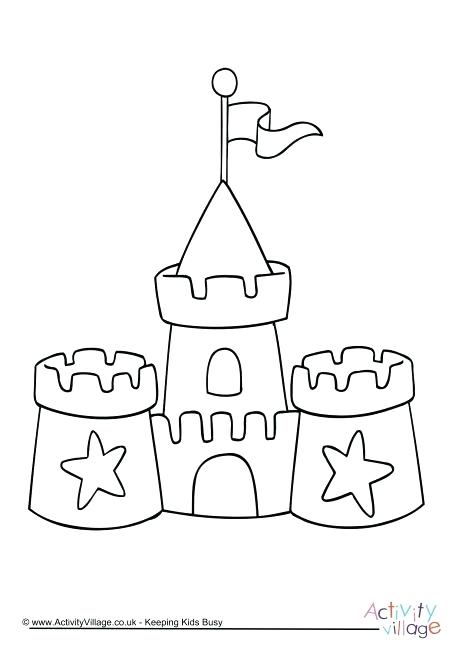 460x650 Sand Castle Coloring Pages Sandcastle Colouring Page Sand Castle