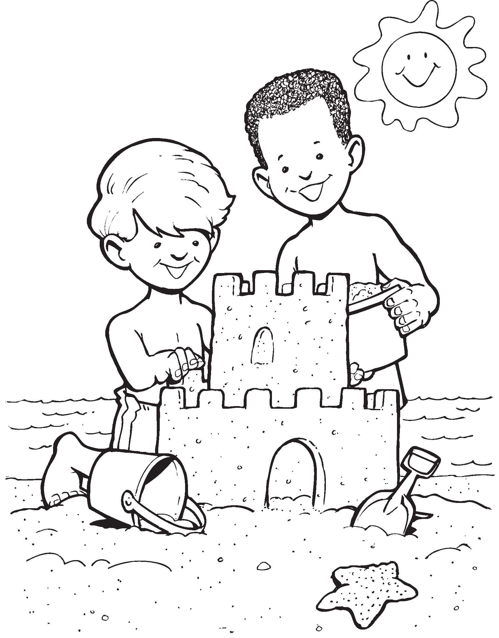 1712x2187 Refundable Sand Castle Coloring Page Printable Sandcastle Pages