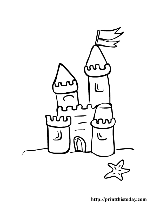 612x792 Sand Castle Coloring Page Unique Free Printable Summer Coloring