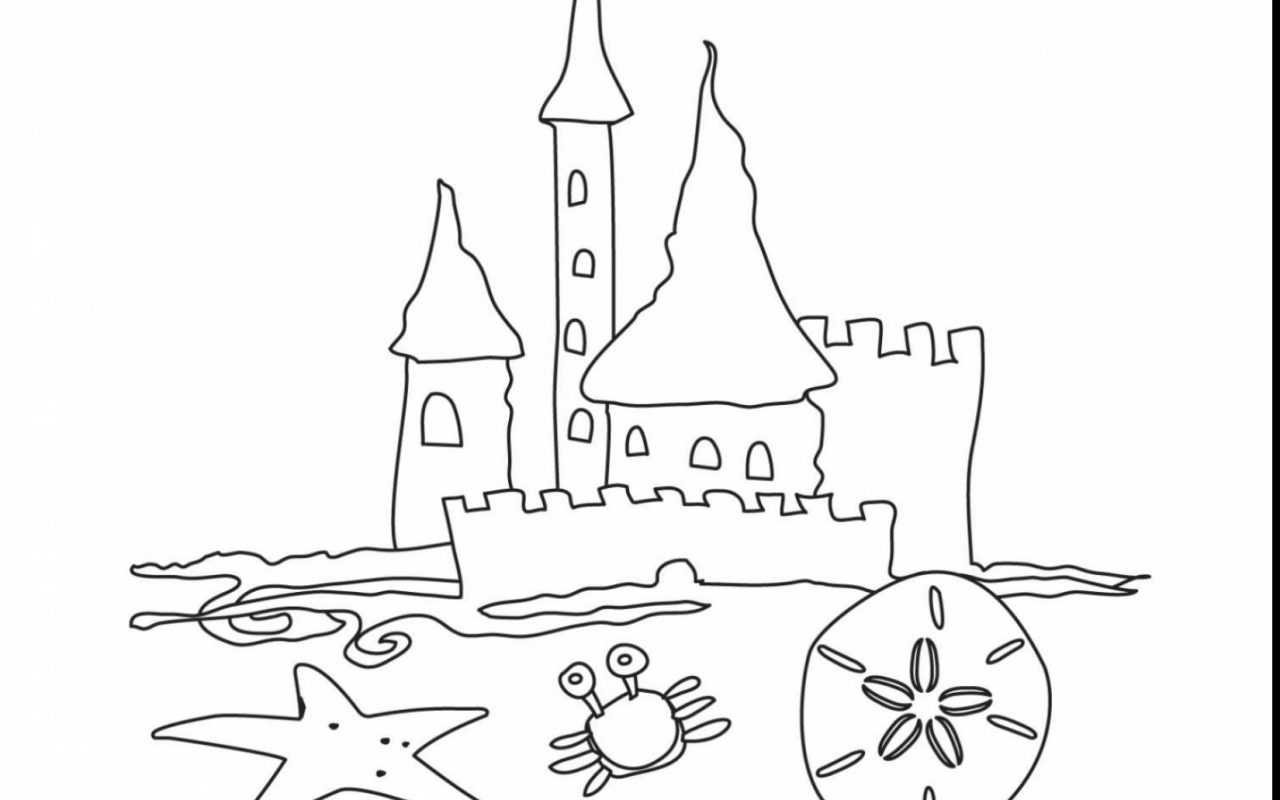 1280x800 Sandcastle Coloring Pages Preschool Sand Castle Page Free