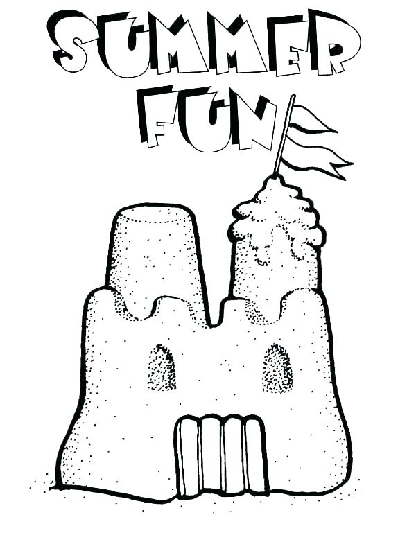 600x769 Sand Castle Coloring Pages