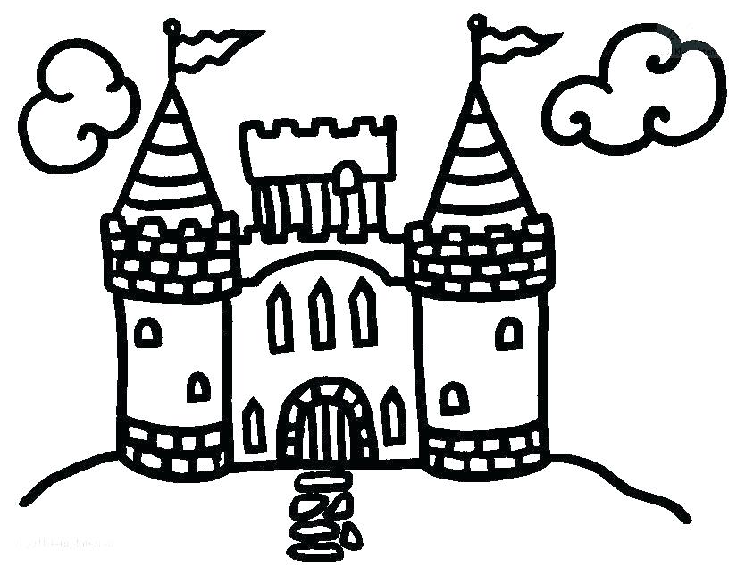 825x635 Coloring Pages Castle Coloring Page Pages Castle Coloring Large