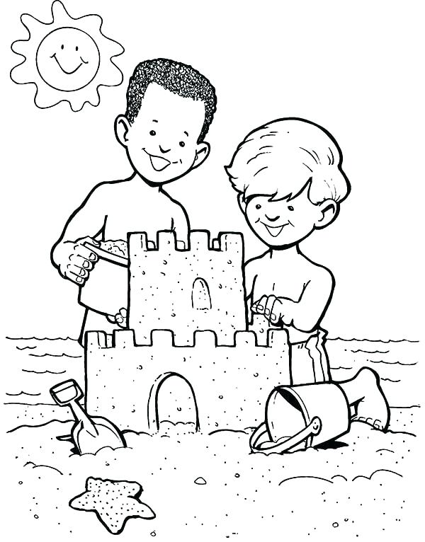 600x766 Sand Castle Coloring Pages Boys Coloring Pages Sand Castle Create