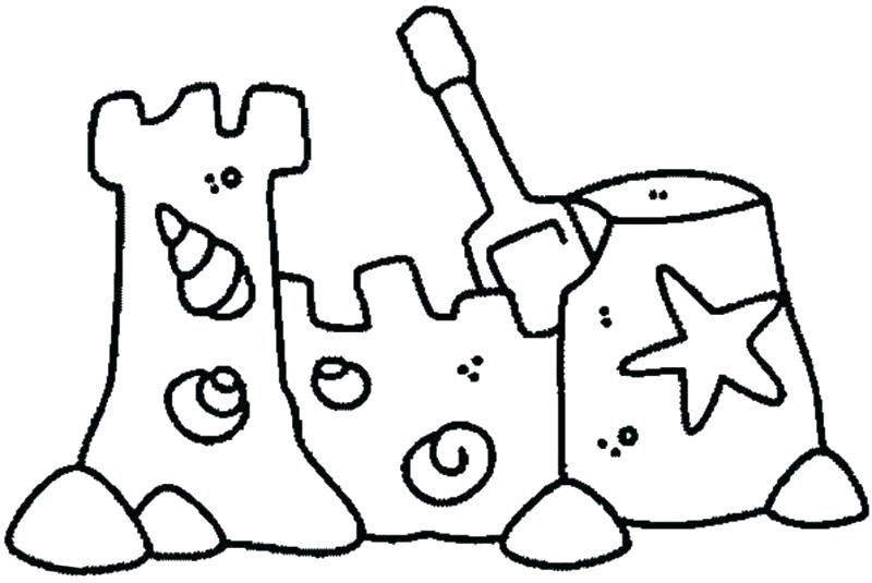 800x535 Sand Coloring Sand Castle On The Beach Coloring Page Coloring