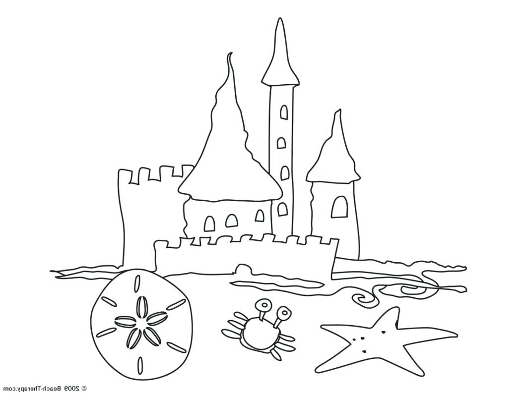 1048x797 Sandcastle Coloring Pages For Kids Breathtaking Sand Castle