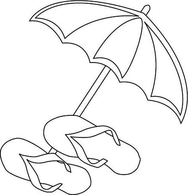 600x624 Free Printable Flip Flop Coloring Pages