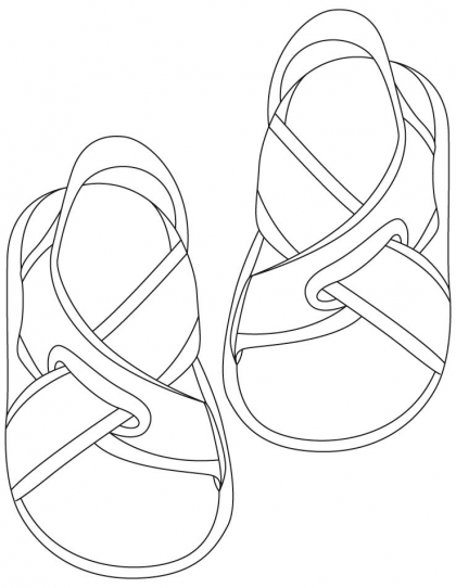 420x542 Sandals Coloring Pages Download Free Sandals Coloring Pages