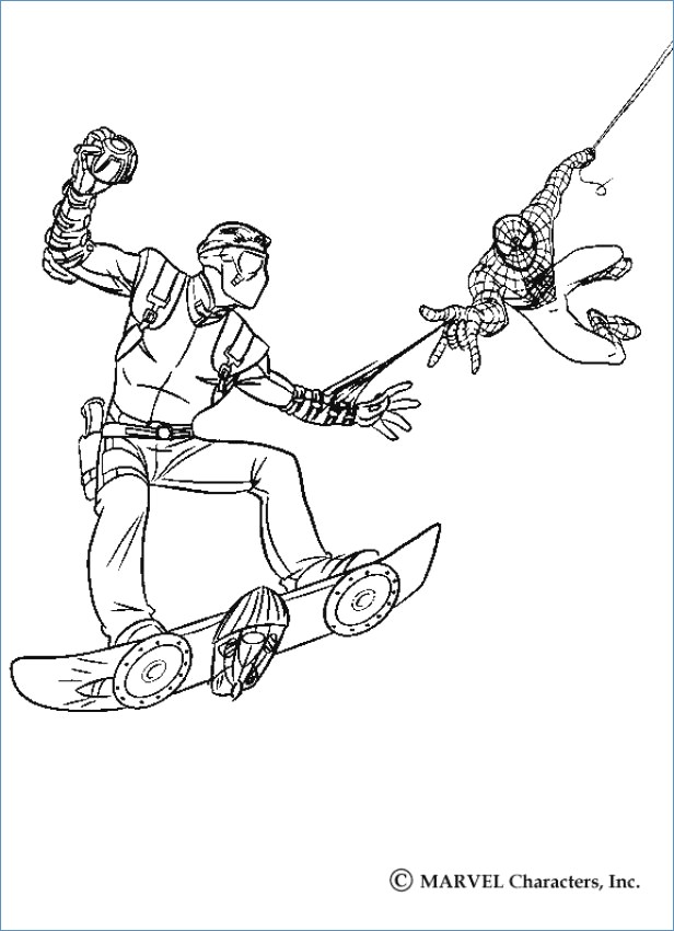 616x850 Sandman Attack Spiderman Coloring Page