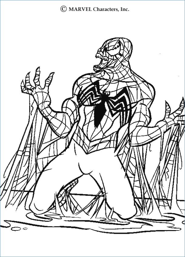 610x850 Spiderman Kick Sandman Spiderman Coloring Page
