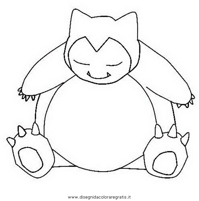 640x644 Pokemon Snorlax Coloring Pages