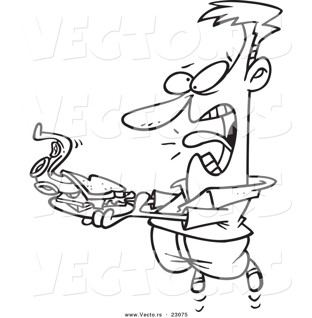 1024x1044 Vector Of A Cartoon Tentacle In A Seafood Sandwich