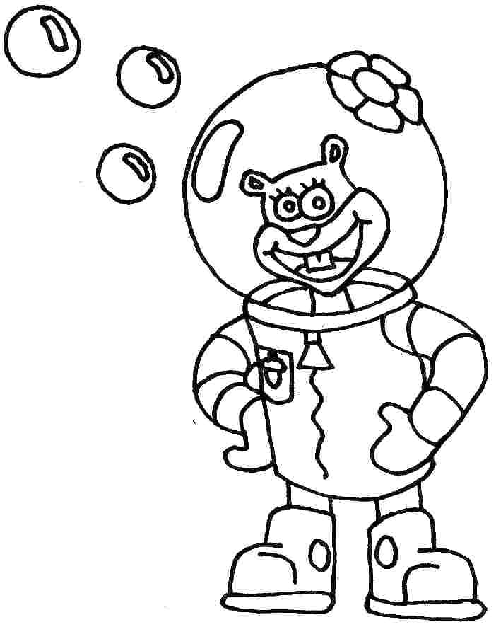 Sandy Cheeks Coloring Pages at GetDrawings.com | Free for personal use
