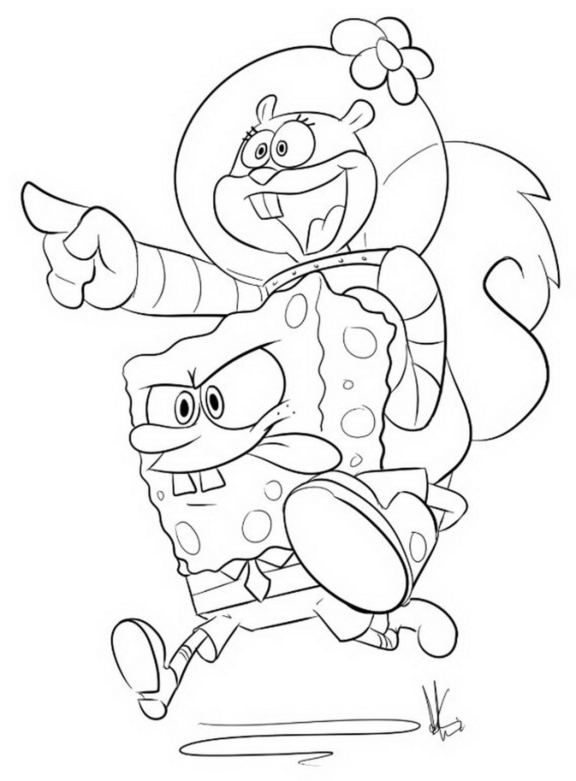 1134x1536 Unparalleled Sandy Cheeks Coloring Pages Spong