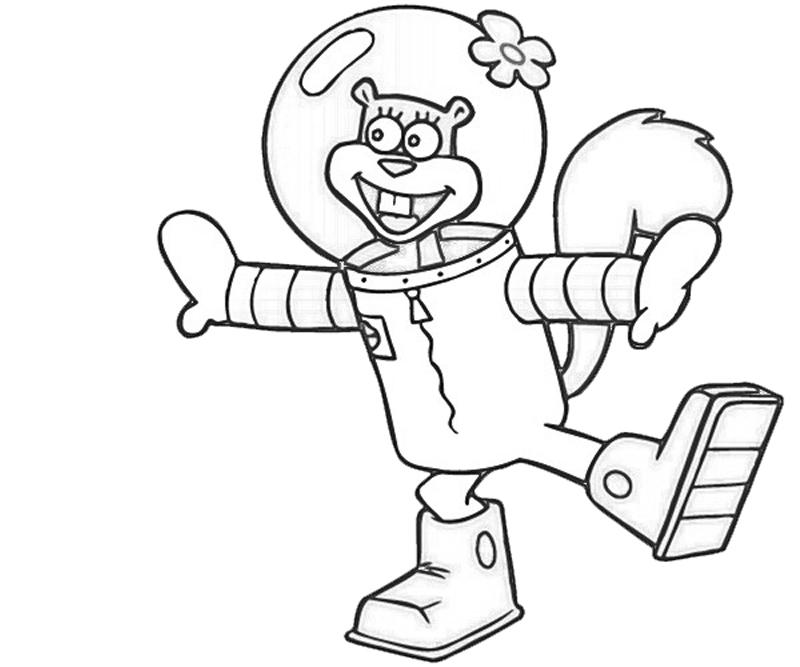 800x667 Sandy Cheeks Coloring Page Printable Coloring Pages