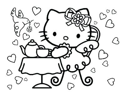 400x309 Kitties Coloring Pages Gangster Hello Kitty Coloring Pages Newborn