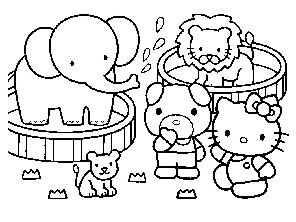 1024x768 Printable Hello Kitty Coloring Pages Ebcs For Sanrio