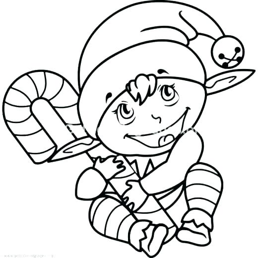 520x520 Elf Coloring Pictures And Elf Coloring Page Santa Elves Coloring