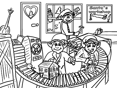 410x308 Free Printable Christmas Coloring Pages For Kids