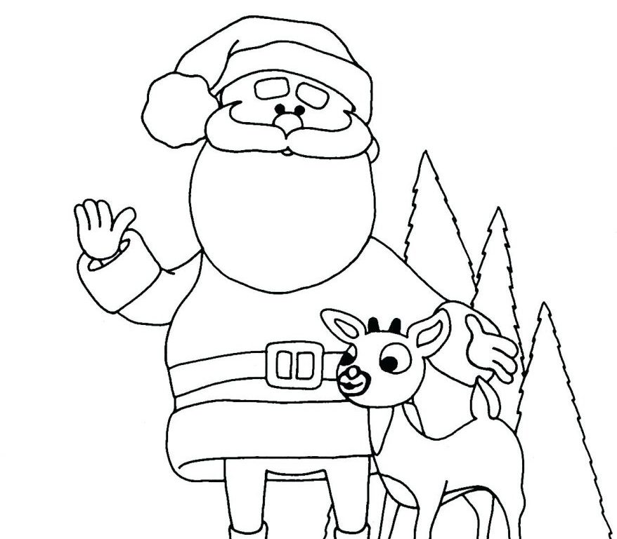 878x768 Online Rudolph And Other Reindeer Printables Coloring Pages