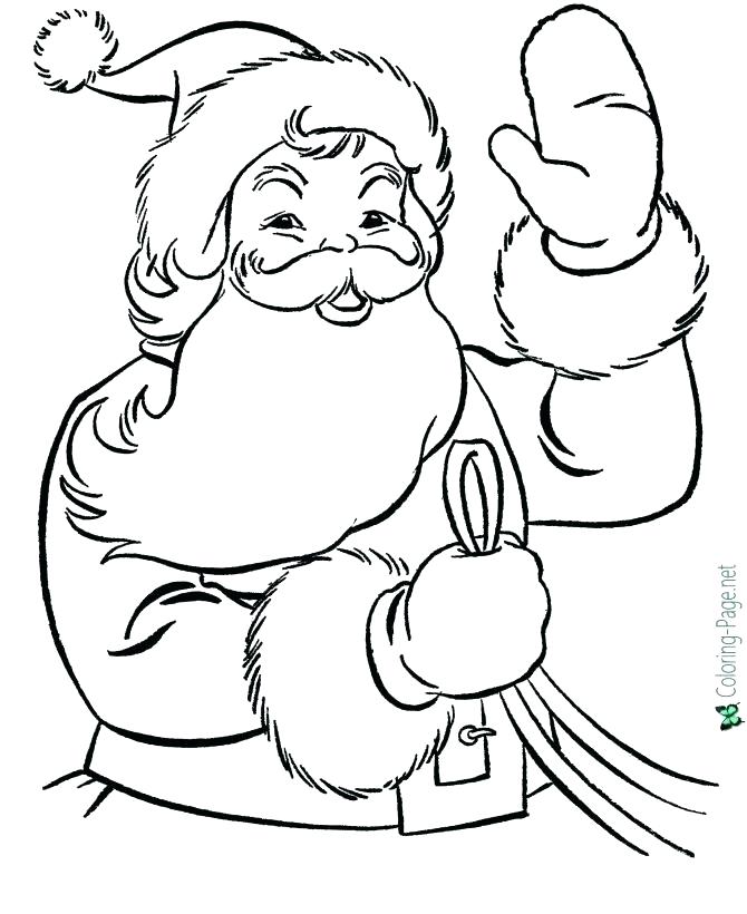 670x820 Coloring Page Santa Claus Pictures Color In Addition