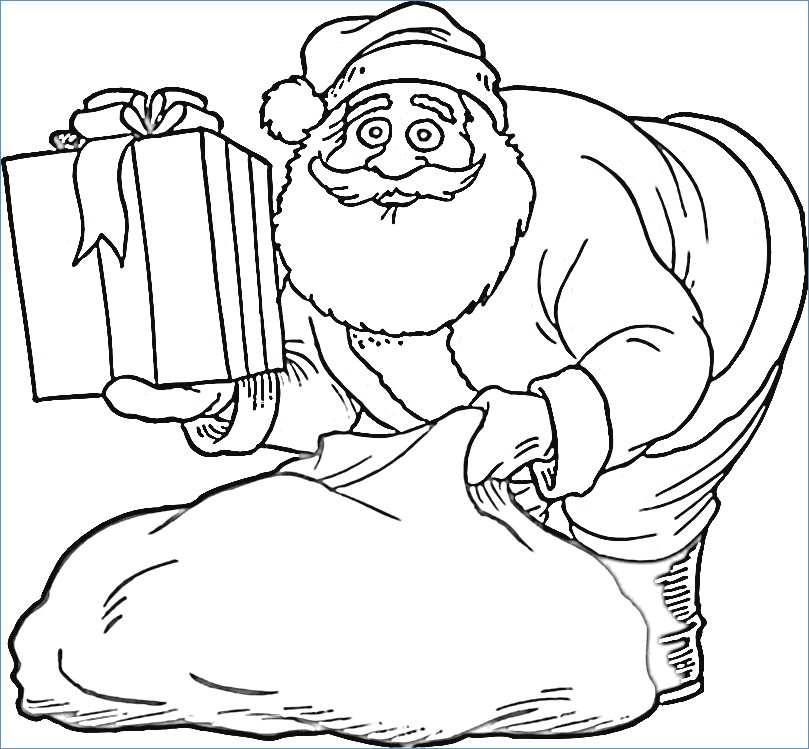 809x749 Christmas Gifts Coloring Page