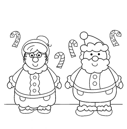 518x527 The Most Generous People Santa And Mrs Claus Christmas Coloring