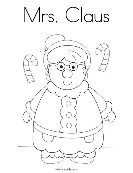 468x605 Mrs Claus Coloring Page