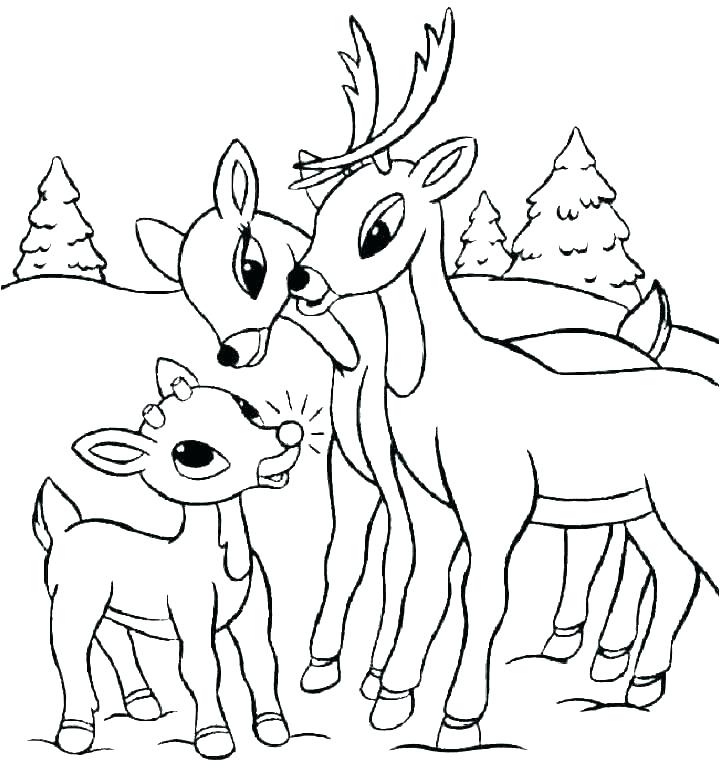 720x768 Free Santa Reindeer Coloring Pages Reindeer Coloring Pages New
