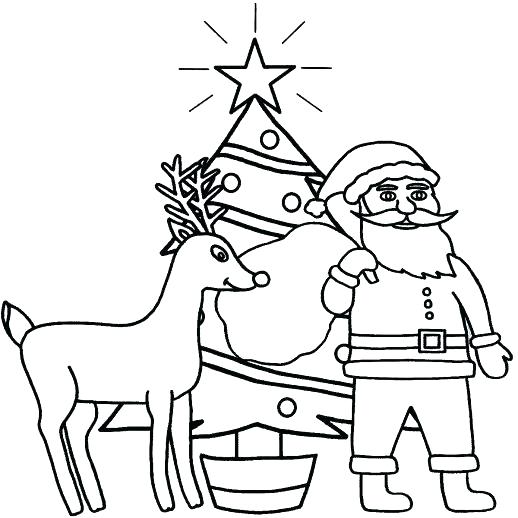 518x518 Santa And Reindeer Coloring Pages Coloring Pages And Coloring