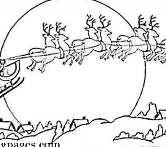 678x600 Coloring Picture Of Santa And Reindeer Santa And Reindeer Coloring