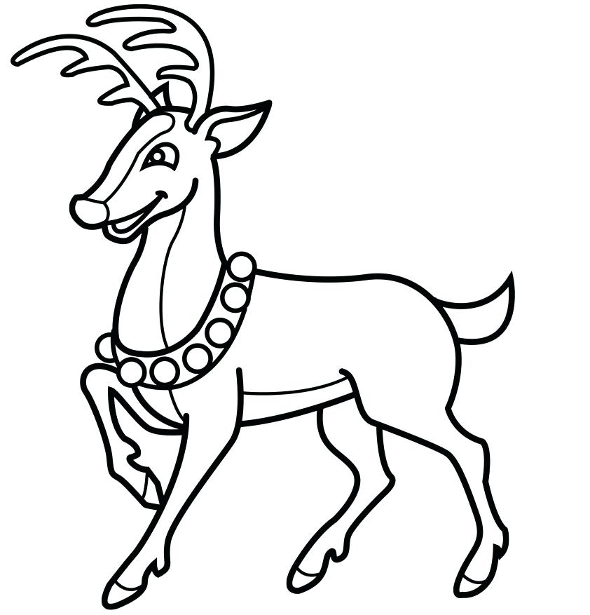 842x877 Reindeer Coloring Pages Crafts And Santa Reindeer Coloring Pages